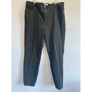 LOFT Modern Corduroy Pants Women’s Size 18 Green Stretch Mid Rise 5-Pocket Style